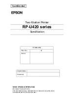 Preview for 1 page of Epson RP-U420 Series Specification