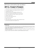 Preview for 5 page of Epson RTC-72421 A Applications Manual