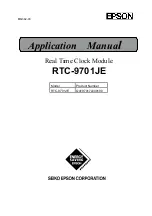 Предварительный просмотр 1 страницы Epson RTC-9701JE Applications Manual