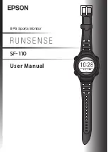 Epson Runsense SF-110 User Manual preview