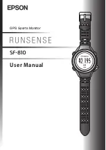 Epson Runsense SF-810 User Manual preview