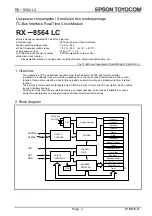 Preview for 4 page of Epson RX-8564LC Applications Manual