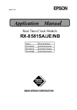 Epson RX-8581JE Applications Manual preview