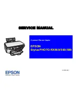 Preview for 1 page of Epson RX580 - Stylus Photo Color Inkjet Service Manual