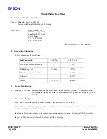 Epson S020130 Material Safety Data Sheet preview