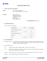 Preview for 1 page of Epson S020138 Product Information Sheet