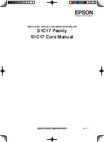 Preview for 1 page of Epson S1C17 Series Manual