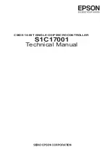 Epson S1C17001 Technical Manual preview