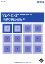 Preview for 1 page of Epson S1C63454 Technical Manual