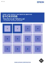 Epson S1C63558 Technical Manual preview