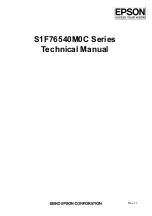 Epson S1F76540M0C Series Technical Manual preview