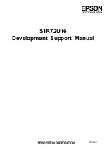 Epson S1R72U16 Support Manual preview