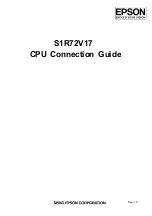 Epson S1R72V17 Connection Manual preview