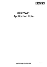 Epson S2R72A21 Application Note preview