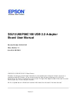 Предварительный просмотр 1 страницы Epson S5U13U00P00C100 User Manual