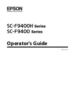 Preview for 1 page of Epson SC-F9400 Series Operator'S Manual