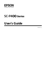 Preview for 1 page of Epson SC-p400 series User Manual