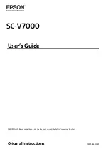 Epson SC-V7000 User Manual preview