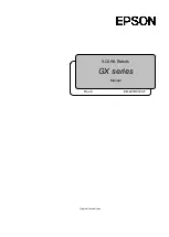 Preview for 1 page of Epson SCARA GX Series Manual