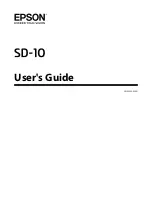 Preview for 1 page of Epson SD-10 User Manual