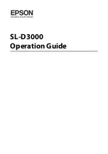 Epson SL-D3000 Operation Manual предпросмотр