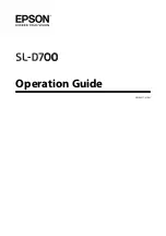 Preview for 1 page of Epson SL-D700 Operation Manual