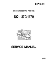 Epson SQ-1170 Service Manual preview