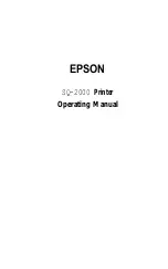 Epson SQ-2000 Operating Manual предпросмотр