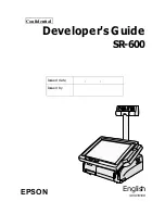 Preview for 1 page of Epson SR-600 Developer'S Manual