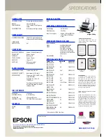 Preview for 1 page of Epson Stylus C43SX Specifications