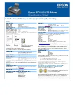 Epson Stylus C79 Specification Sheet preview