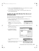 Preview for 21 page of Epson Stylus C82WN Setup And Installation Manual