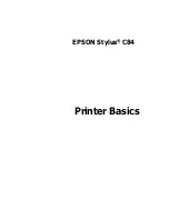 Epson Stylus C84 Printer Basics Manual preview