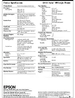 Epson Stylus Color 400 Specification Sheet предпросмотр