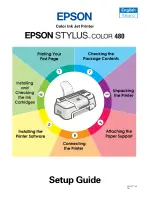 Preview for 1 page of Epson STYLUS COLOR 480 Setup Manual