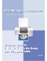 Epson STYLUS COLOR 580 Printer Basics Manual preview