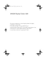 Preview for 3 page of Epson STYLUS COLOR 580 Printer Basics Manual