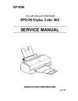 Epson Stylus color 600 Service Manual предпросмотр