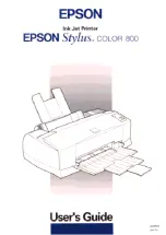 Preview for 1 page of Epson Stylus Color 800 User Manual