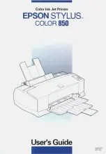 Epson Stylus Color 850 User Manual preview