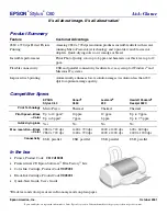 Epson Stylus Color C60 Specifications preview