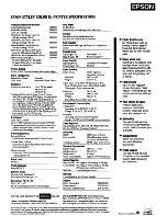 Preview for 1 page of Epson Stylus Color II Specification Sheet