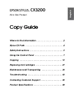 Preview for 3 page of Epson Stylus CX3200 Copy Manual