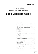 Epson STYLUS CX4500 Operation Manual preview