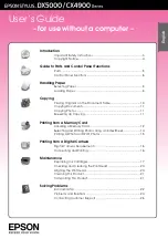 Epson Stylus CX4900 Series User Manual preview