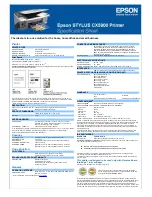 Предварительный просмотр 1 страницы Epson Stylus CX5900 Series Specification Sheet