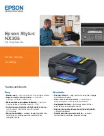 Preview for 1 page of Epson Stylus NX305 Series Specifications