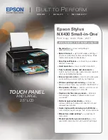 Epson Stylus NX430 Small-in-One Specifications предпросмотр