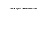 Preview for 1 page of Epson Stylus NX430 Small-in-One User Manual