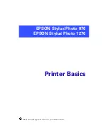 Предварительный просмотр 1 страницы Epson Stylus Photo 1270 Printer Basics Manual